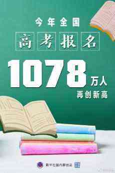 全国高考报名1078万人再创新高