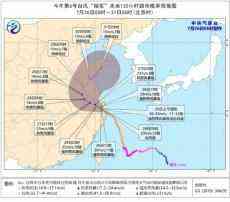 中央气象台继续发布台风橙色预警：“烟花”将再次登陆