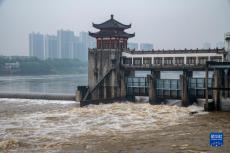 浙江金华：强降雨水位上涨 保安全紧急泄洪