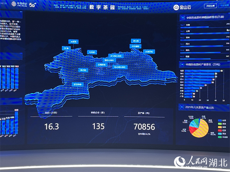 数字茶园监测平台。人民网 关喜艳摄