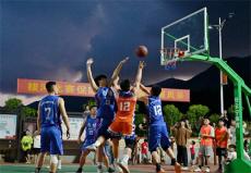 湖南隆回新化两县男子篮球联赛在黄金井村激情对决